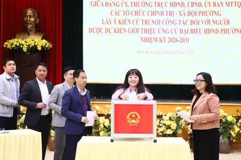 Phường Hoàn Kiếm lấy ý kiến cử tri nơi công tác đối với người ứng cử đại biểu HĐND phường nhiệm kỳ 2026 - 2031