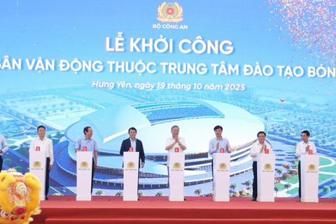 Tổng Bí thư Tô Lâm dự lễ khởi công xây dựng sân vận động hiện đại nhất Việt Nam