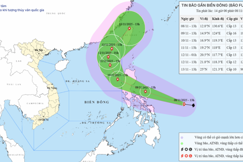 Bão Fung-Wong mạnh cấp 13, giật cấp 16, đường đi phức tạp
