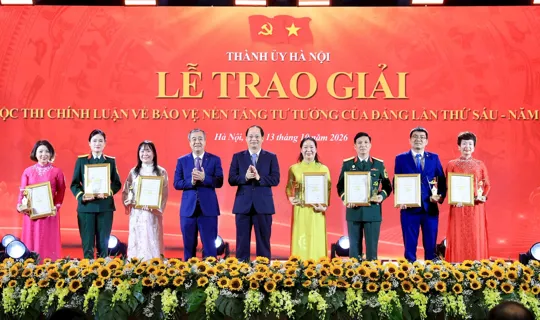 Hà Nội trao 126 giải thưởng Cuộc thi chính luận bảo vệ nền tảng tư tưởng của Đảng năm 2026