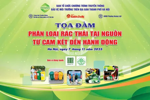 Sáng 7/11 diễn ra tọa đàm “Phân loại rác thải tại nguồn: Từ cam kết đến hành động”