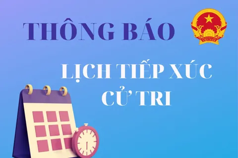 Lịch tiếp xúc cử tri sau kỳ họp thứ mười, Quốc hội khóa XV