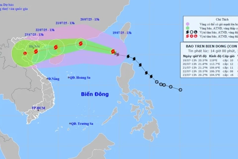 Bão Wipha có đường đi khá giống siêu bão Yagi, giật cấp 12, di chuyển theo hướng Tây Bắc