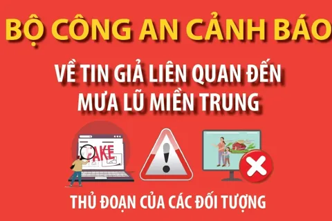 Bộ Công an cảnh báo về tin giả liên quan đến mưa lũ miền Trung
