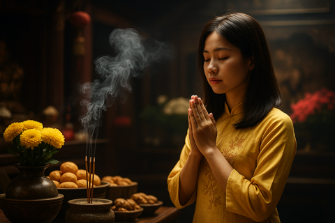 Văn khấn rằm tháng 7 âm lịch 2025 theo truyền thống Việt Nam
