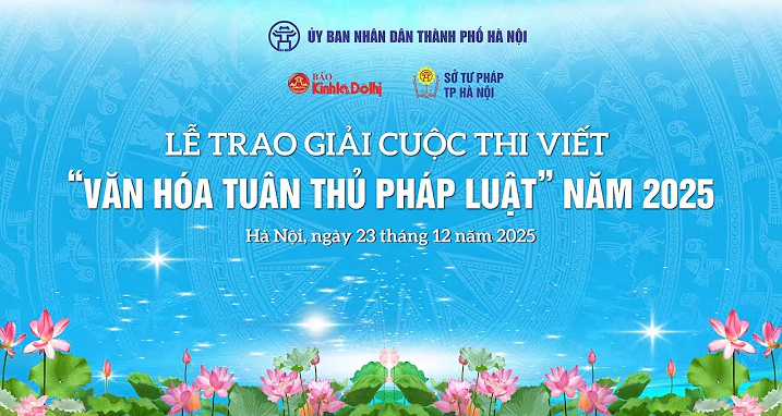 Trực tiếp: Lễ trao giải Cuộc thi viết “Văn hoá tuân thủ pháp luật” năm 2025