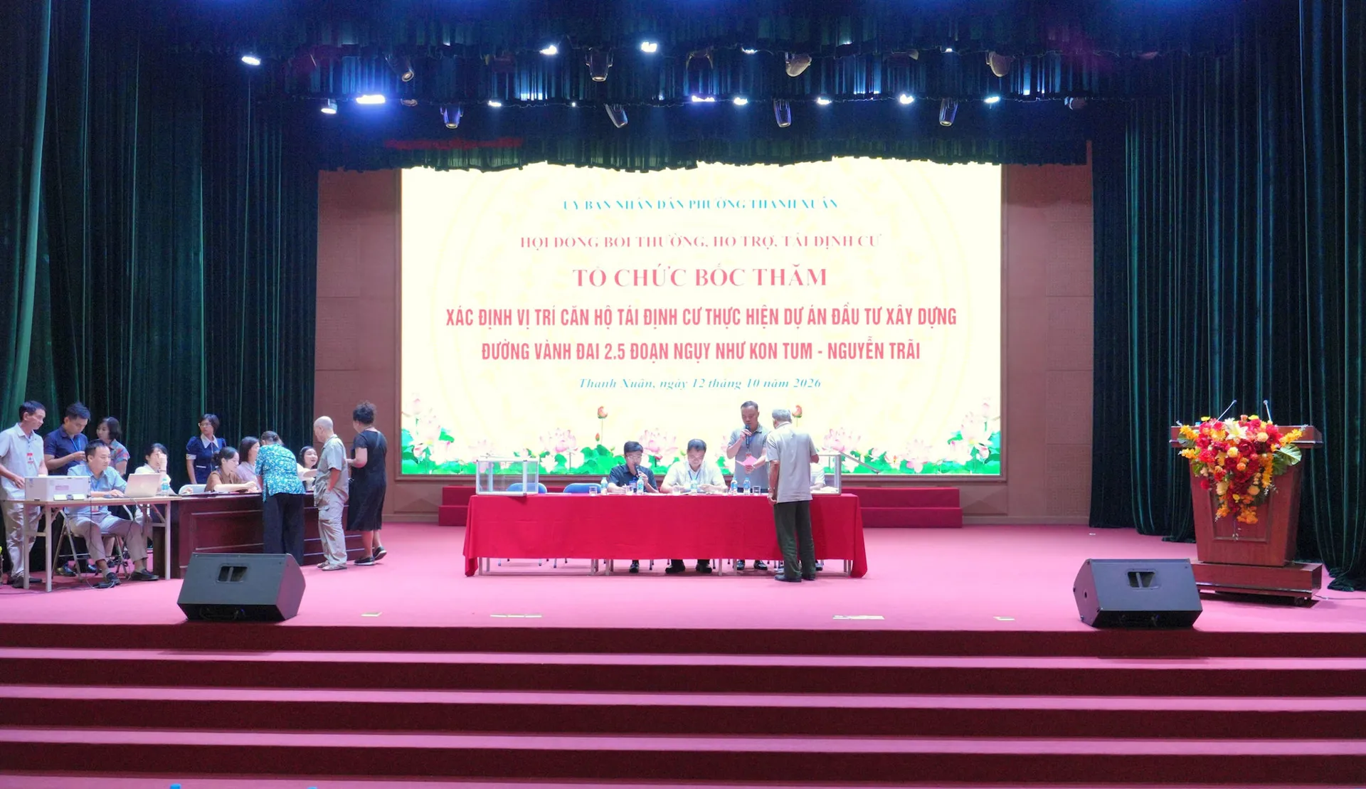 Phường Thanh Xuân bốc thăm căn hộ tái định cư dự án Vành đai 2,5