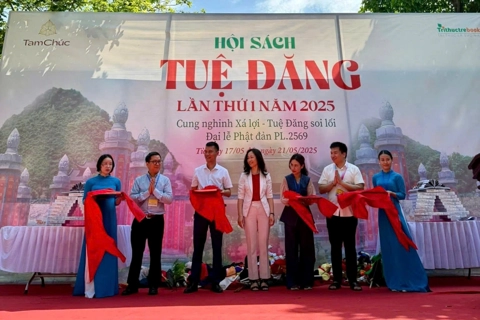 Hội sách Tuệ Đăng lần thứ nhất năm 2025: lan tỏa tri thức Phật học, văn hóa đọc trong cộng đồng