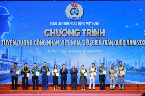 Tuyên dương 10 công nhân Việt Nam tiêu biểu toàn quốc năm 2026