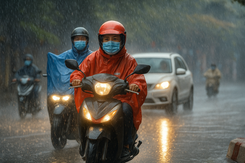 Thời tiết ngày 23/8/2025: Miền Bắc, Hà Nội có mưa rào và dông rải rác