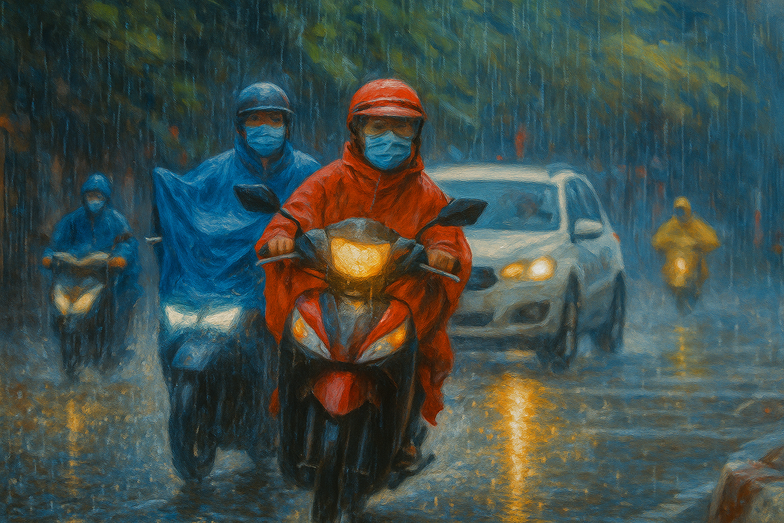 Thời tiết ngày 19/10/2025: Miền Bắc, Hà Nội mưa rào rải rác, gió đông bắc cấp 3