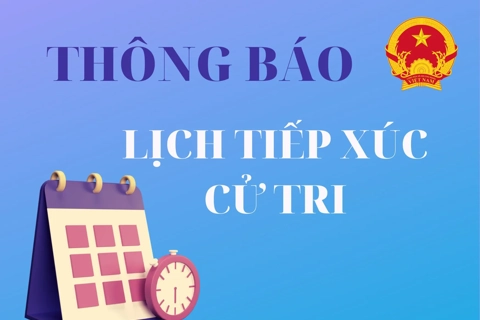Lịch tiếp xúc cử tri của đại biểu HĐND thành phố Hà Nội