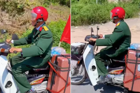 Cụ ông U80 tự lái xe máy từ Nghệ An vào TP Hồ Chí Minh
