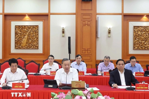 Bộ Chính trị làm việc với Ban Thường vụ Đảng ủy Quốc hội