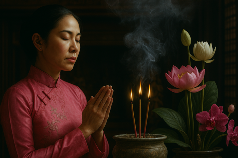 Văn khấn rằm tháng 10 âm lịch 2025 chuẩn nhất theo truyền thống Việt Nam