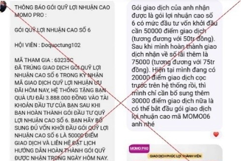 Sập bẫy đầu tư MoMo Pro giả mạo, nhiều người mất hàng trăm triệu đồng
