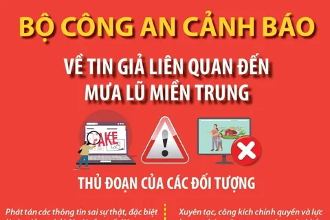 Cảnh báo về tin giả liên quan đến mưa lũ miền Trung