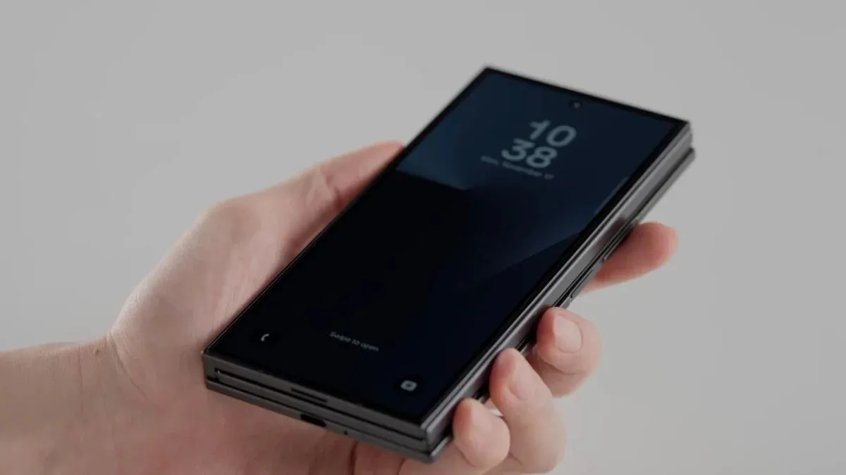 Cảm biến vân tay Galaxy Z TriFold mỏng nhất thế giới