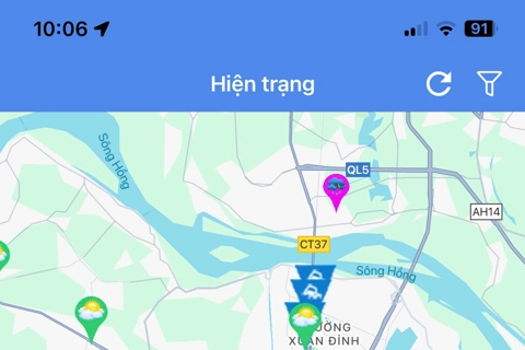 Cách theo dõi điểm ngập lụt trực tuyến