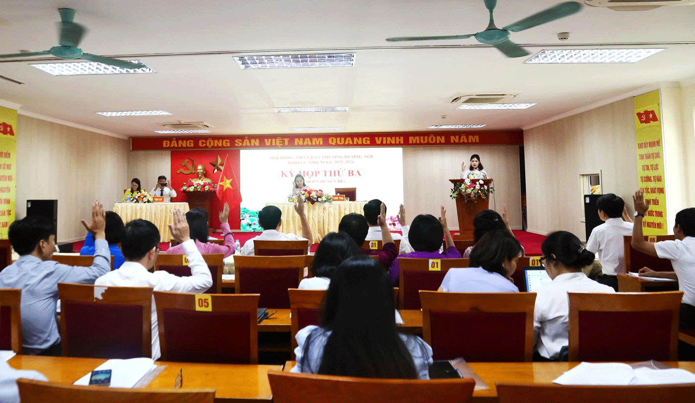 HĐND phường Dương Nội xem xét sắp xếp lại tổ dân phố