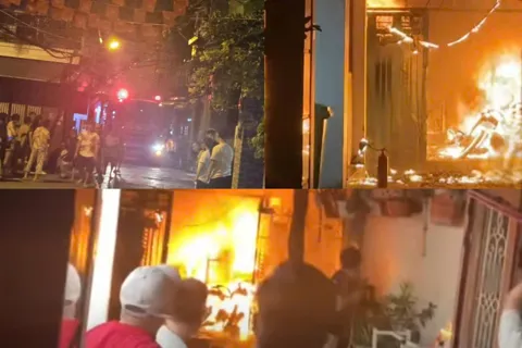 Hà Nội: cháy dữ dội tại ngôi nhà ở đường Lạc Long Quân