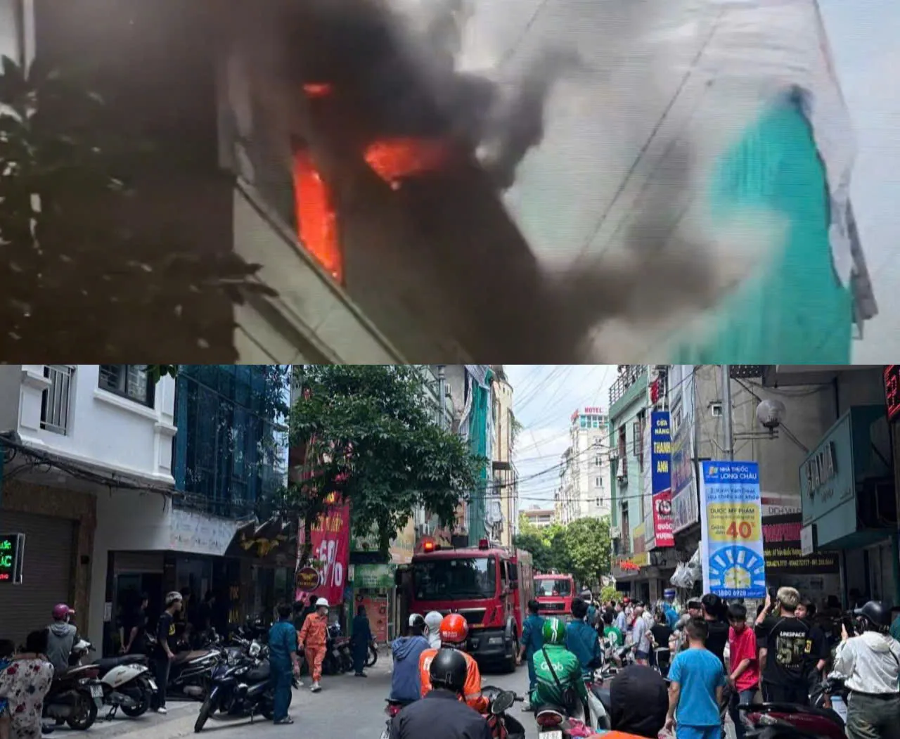 Hà Nội: cháy dữ dội tại ngôi nhà trên phố Trần Quốc Vượng