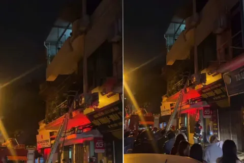 Hà Nội: cháy nhà 4 tầng lúc rạng sáng, cảnh sát hướng dẫn 1 người thoát nạn