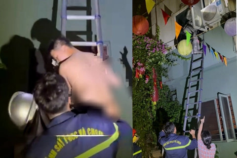 Cháy nhà ở phố Quần Ngựa, 3 người mắc kẹt được giải cứu