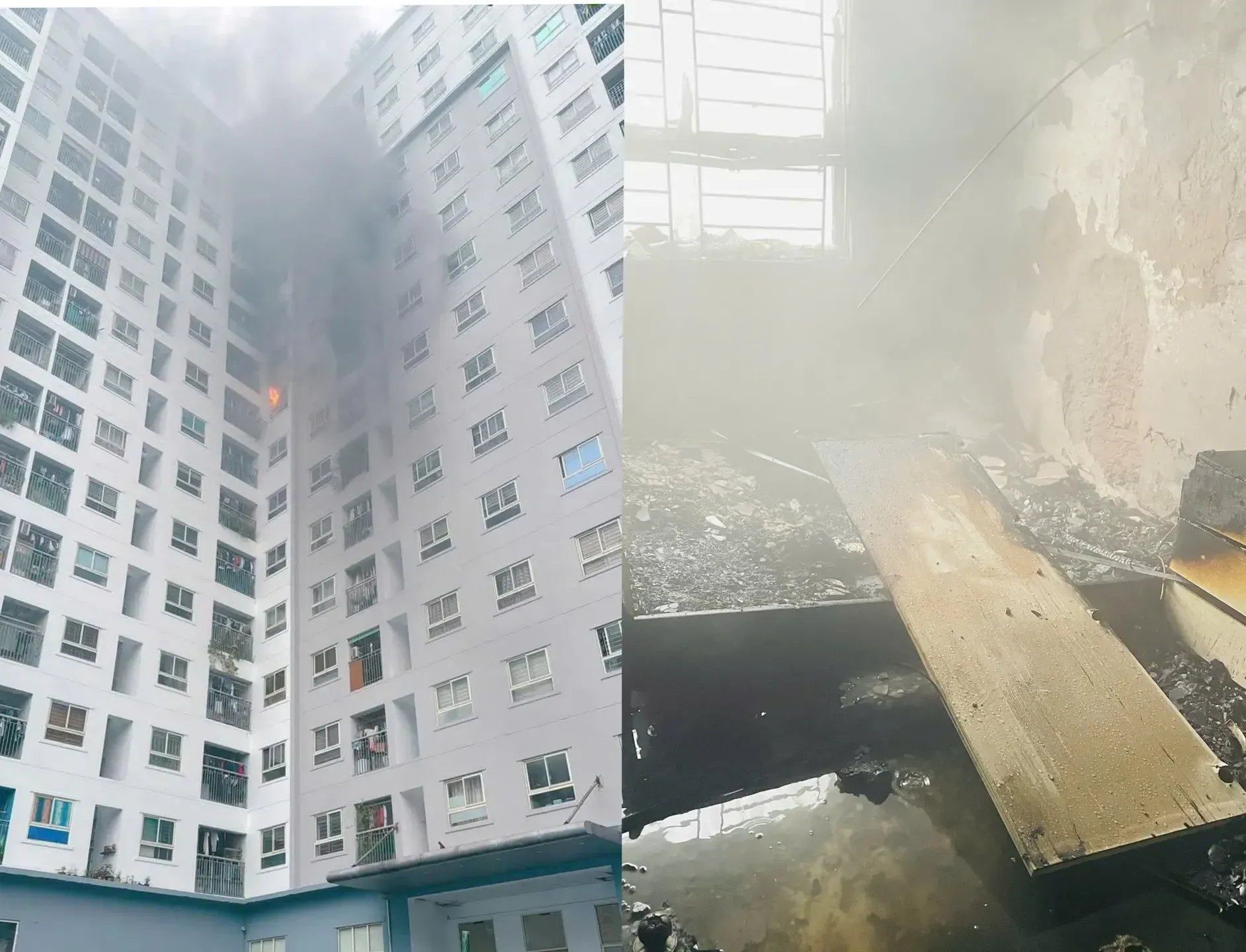 Cháy căn hộ chung cư Ecohome 2, khói bốc nghi ngút khiến cư dân hoảng loạn
