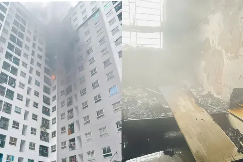 Cháy căn hộ chung cư Ecohome 2, khói bốc nghi ngút khiến cư dân hoảng loạn
