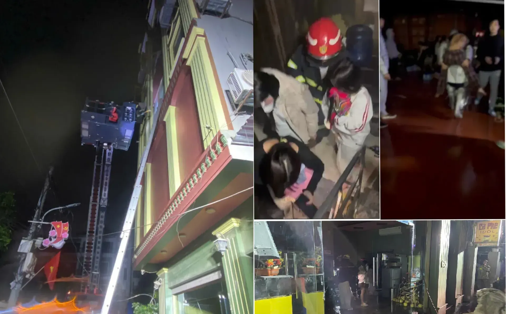 Hà Nội: cháy quán cà phê ca nhạc trong đêm khuya, 15 người được cứu thoát