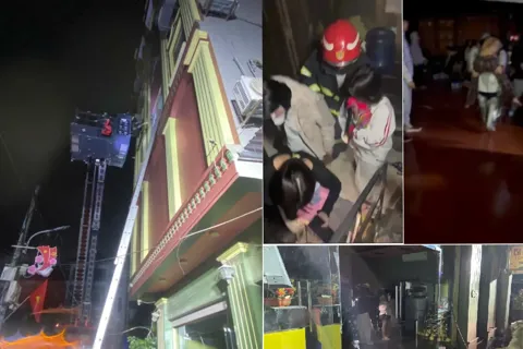 Hà Nội: cháy quán cà phê ca nhạc trong đêm khuya, 15 người được cứu thoát