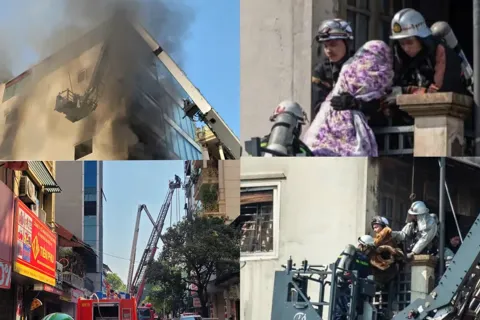 Diễn biến mới nhất vụ cháy nhà ở phố Lê Lợi: 2 nạn nhân được đưa ra khỏi hiện trường