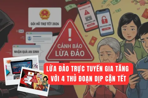 Lừa đảo trực tuyến gia tăng với 4 thủ đoạn dịp cận Tết