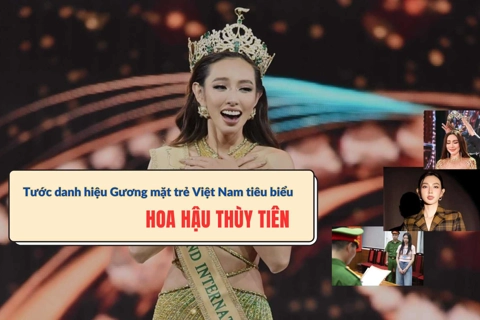Tước danh hiệu Gương mặt trẻ Việt Nam tiêu biểu của hoa hậu Thùy Tiên
