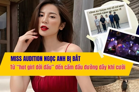 Miss Audition Ngọc Anh bị bắt: Từ hào quang hot girl đến cầm đầu đường dây khí cười