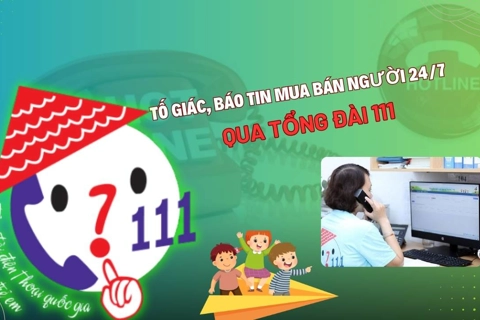Tố giác, báo tin mua bán người 24/7 qua tổng đài 111
