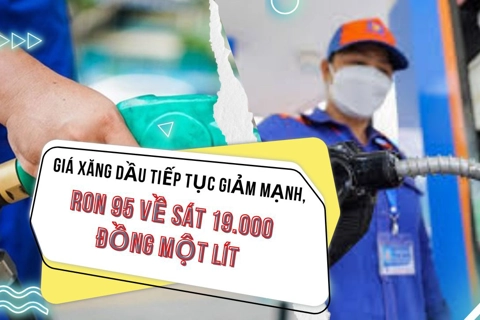 Giá xăng dầu tiếp tục giảm mạnh, RON 95 về sát 19.000 đồng/lít