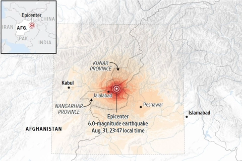 Động đất kép đẩy số người thiệt mạng ở Afghanistan lên 1.400
