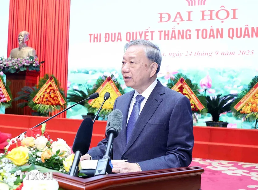 Tổng Bí thư Tô Lâm: Thi đua Quyết thắng toàn quân tạo đột phá mới xây dựng quân đội