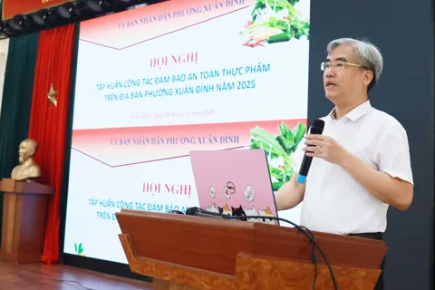 Phường Xuân Đỉnh tập huấn bảo đảm ATTP bếp ăn tập thể trường học