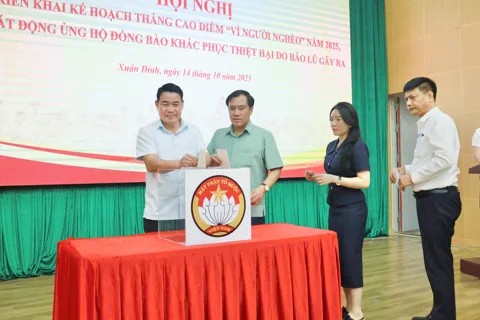 Phường Xuân Đỉnh triển khai Tháng cao điểm "vì người nghèo", chung tay ủng hộ đồng bào vùng lũ