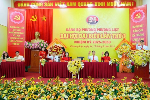 157 đại biểu tham dự Đại hội đại biểu Đảng bộ phường Phương Liệt lần thứ I