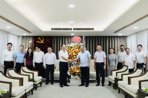 Lãnh đạo TP Hà Nội thăm, chúc mừng các cơ quan, đơn vị báo chí
