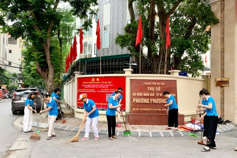 Phường Phương Liệt vệ sinh môi trường, chuẩn bị vận hành chính thức từ 1/7
