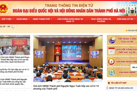 Trang thông tin điện tử của Đoàn đại biểu Quốc hội và HĐND TP Hà Nội ra mắt giao diện mới
