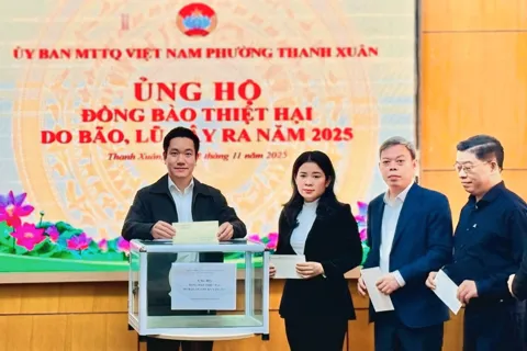 Phường Thanh Xuân, Khương Đình, Phương Liệt ủng hộ các tỉnh miền Trung, Tây Nguyên