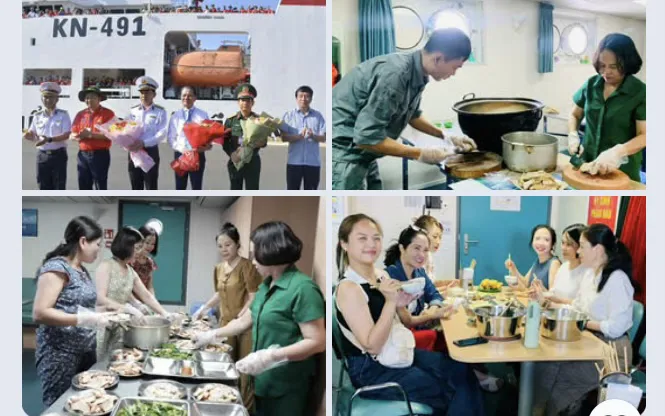 Chuyện về các “anh nuôi” trên tàu KN 491 đến Trường Sa