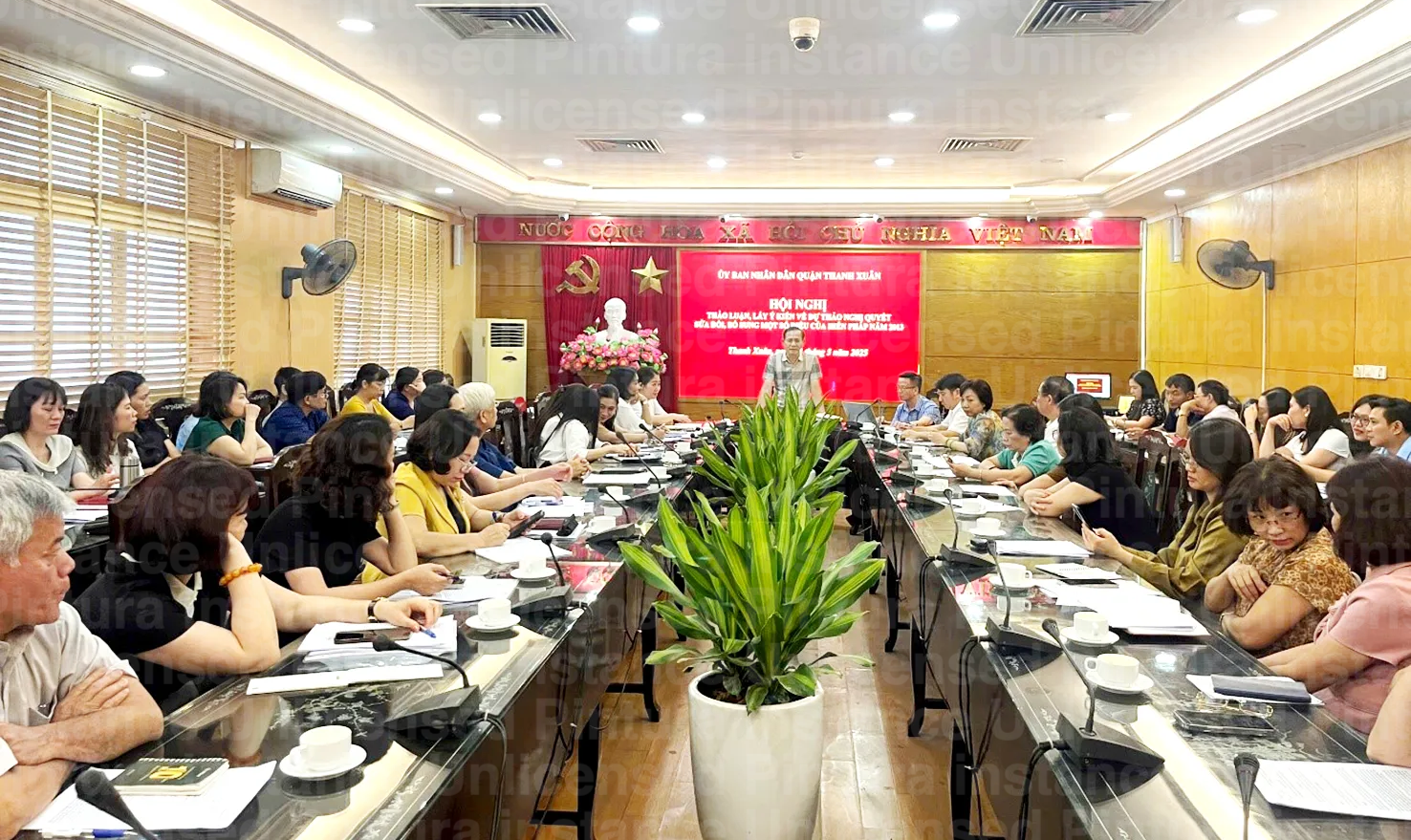 Quận Thanh Xuân thảo luận, lấy ý kiến về dự thảo Nghị quyết sửa đổi, bổ sung một số điều của Hiến pháp