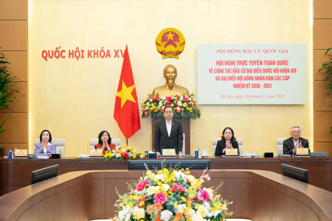 Triển khai công tác bầu cử đại biểu Quốc hội và HĐND nhiệm kỳ 2026 - 2031 tới hơn 3.350 điểm cầu trong toàn quốc